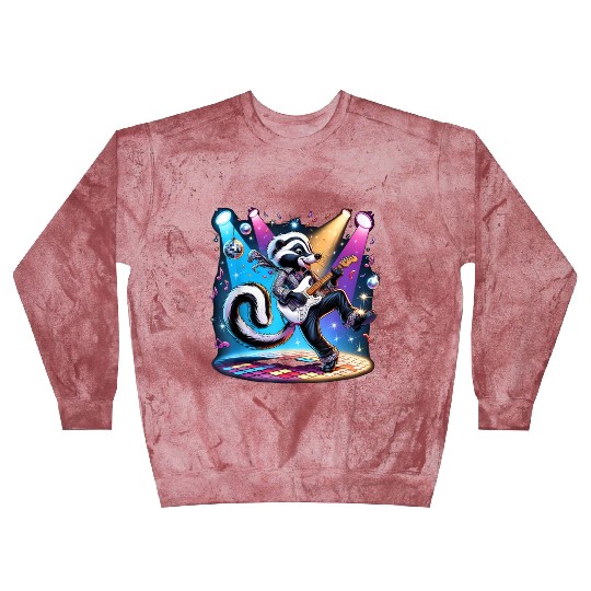 Disco Ball Guitar Skunk Blast Sweatshirts
