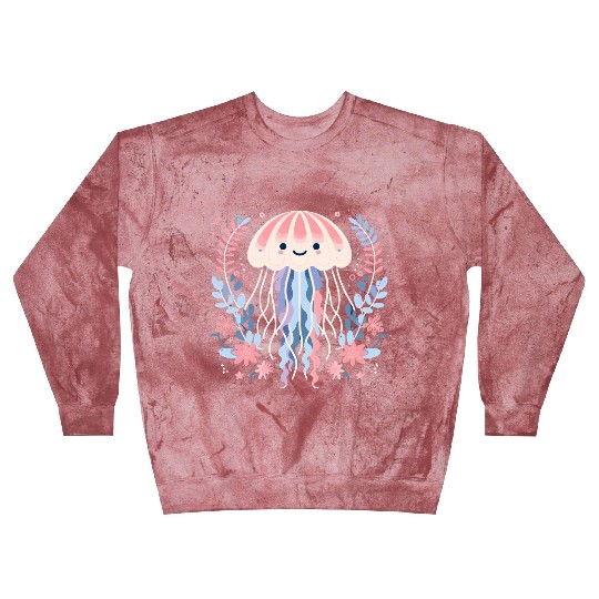 Floral Jellyfish Delight Blast Sweatshirts
