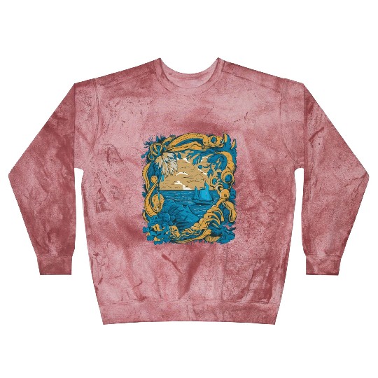 Sun Kissed Shores A Mediterranean Odyssey Blast Sweatshirts