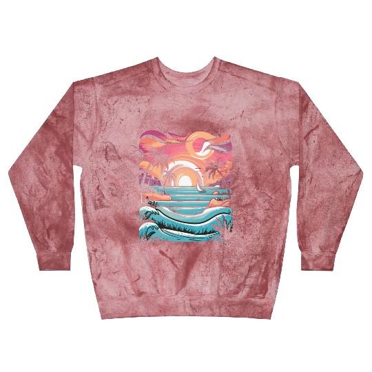 Azure Embrace Mediterranean Dreamscapes Blast Sweatshirts