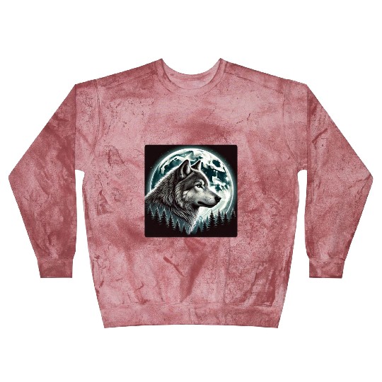 Nature Moon Alpha Cute Wolf Moon nature Blast Sweatshirts