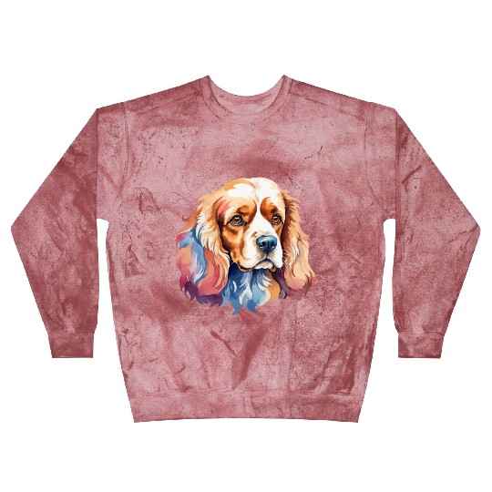 American Cocker Spaniel Watercolor Blast Sweatshirts