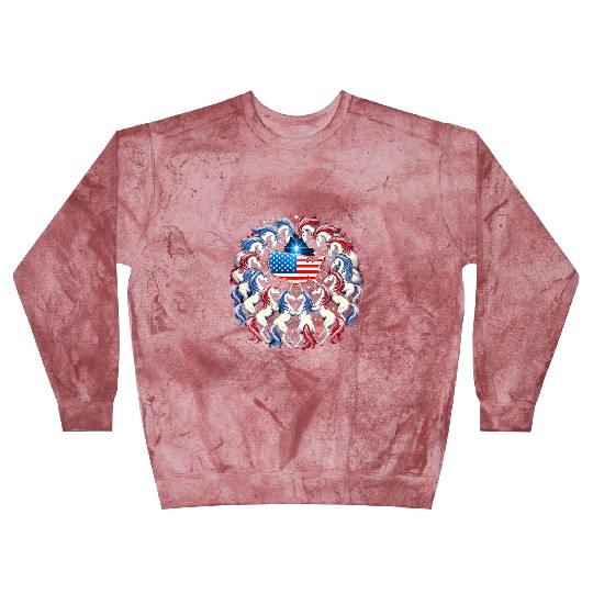 Star-Spangled Unicorn with American Pride and Blast Sweatshirts