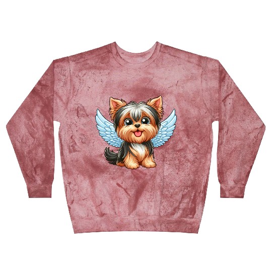 Cute Yorkshire Terrier with angel wings Blast Sweatshirts