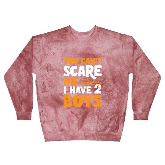 Can't Scare Funny Dad of 2 Boys Father's Day Blast Sweatshirts