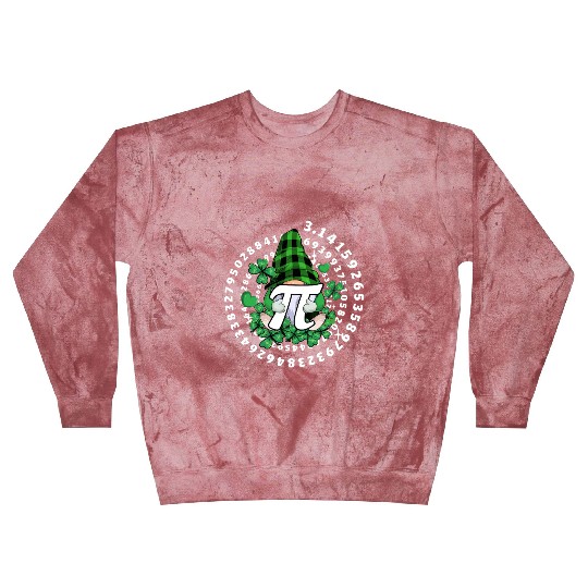 Gnome Hold Shamrock Pi Day Math 314Gnomes Blast Sweatshirts