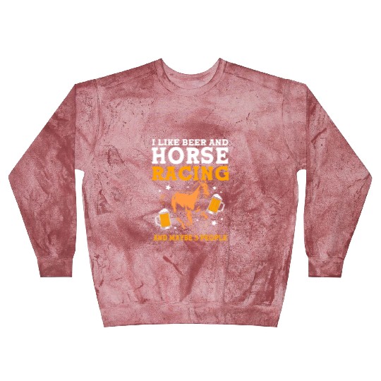 Beer And Horse Racing And Maybe Three People Blast Sweatshirts