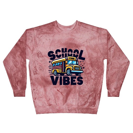 School Vibes Vector Illustration for school bus Blast Sweatshirts
