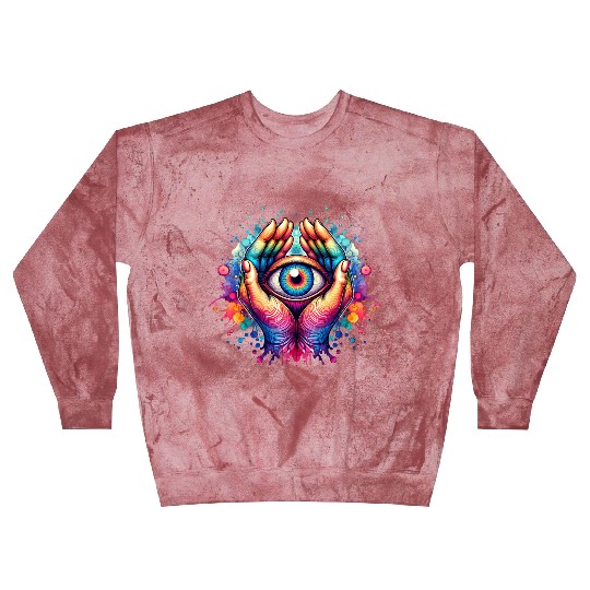 Psychedelic colorful eye Blast Sweatshirts