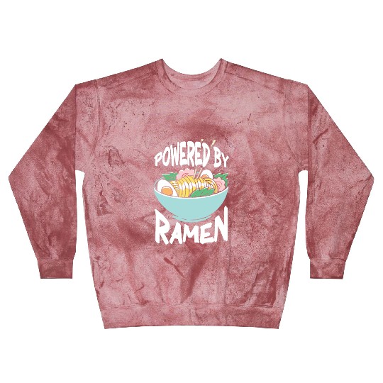 Powered By Ramen Anime Japanese Soup Cup Noodle Blast Sweatshirts