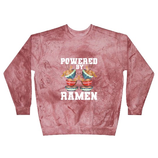 Powered By Ramen Anime Japanese Soup Cup Noodle Blast Sweatshirts