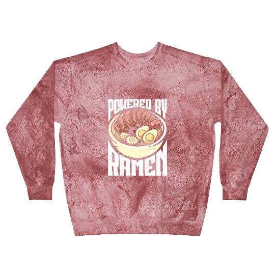 Powered By Ramen Anime Japanese Soup Cup Noodle Blast Sweatshirts