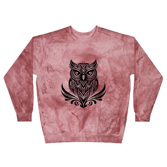 Clever Owl In Tattoo Ink Style Blast Sweatshirts
