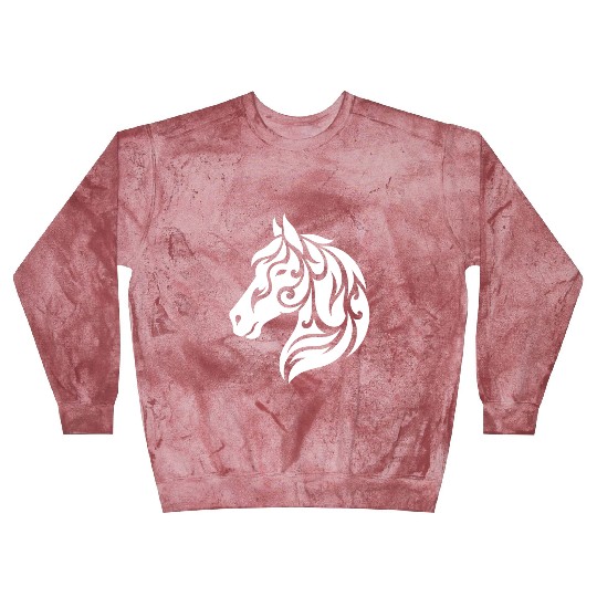 Pretty Tribal Horse Head Portrait Tattoo Blast Sweatshirts