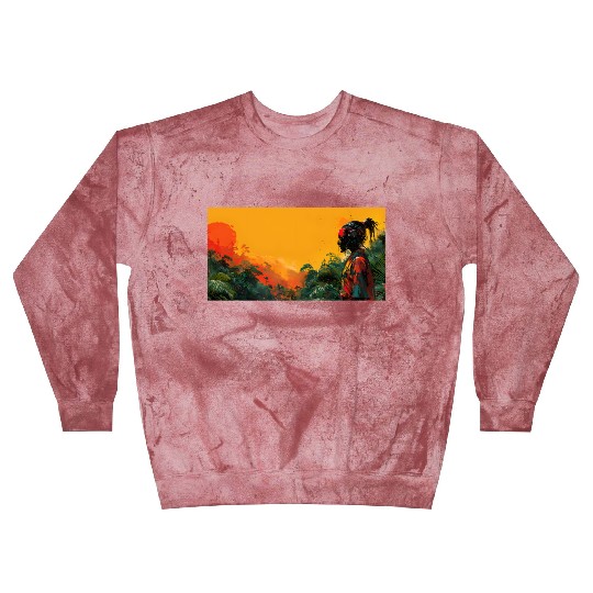 Digital Warrior: Tropical Twilight Blast Sweatshirts