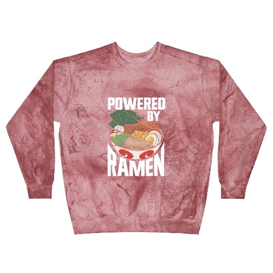 Powered By Ramen Anime Japanese Soup Cup Noodle Blast Sweatshirts