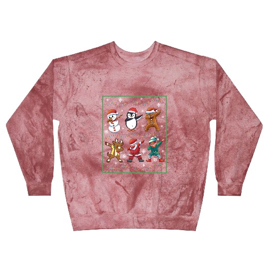 Dabbing Santa Elf Friends Christmas Boys Girls Men Blast Sweatshirts