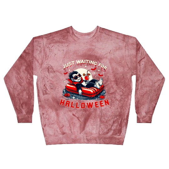 Just Waiting For Halloween Relax Summer Vampire Blast Sweatshirts