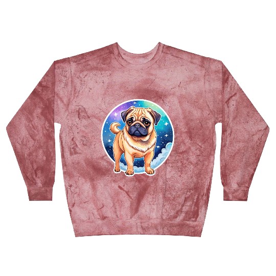 Pug Watercolor Blast Sweatshirts