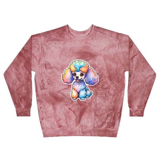 Poodle Watercolor Blast Sweatshirts