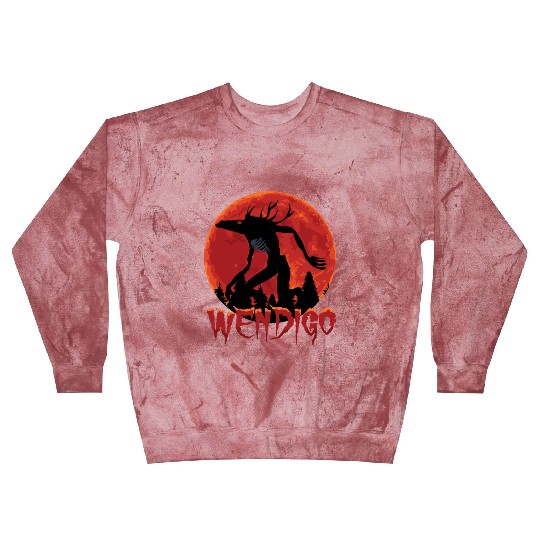 Cryptid Monsters Folk Wendigo Cryptid Creepy Blast Sweatshirts