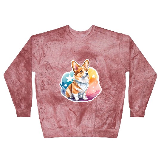 Pembroke Welsh Corgi Watercolor Blast Sweatshirts
