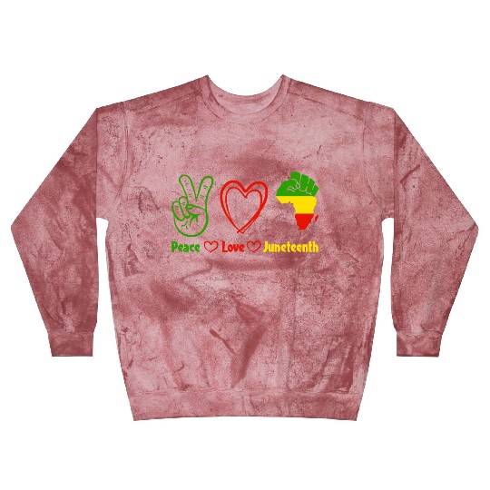 Peace Love Juneteenth,Black Culture,Black History Blast Sweatshirts