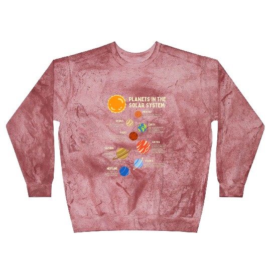 Colorful Solar System Planets Space Science Blast Sweatshirts