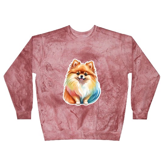 Pomeranian Watercolor Blast Sweatshirts