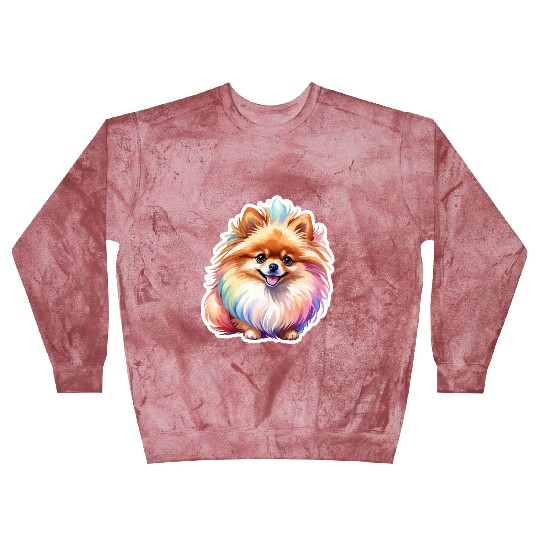 Pomeranian Watercolor Blast Sweatshirts