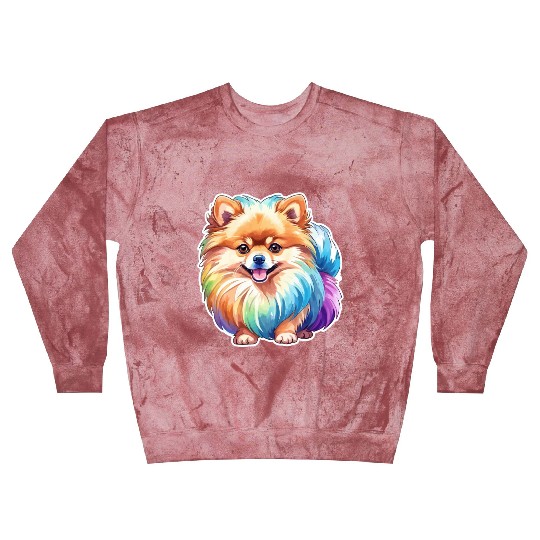 Pomeranian Watercolor Blast Sweatshirts