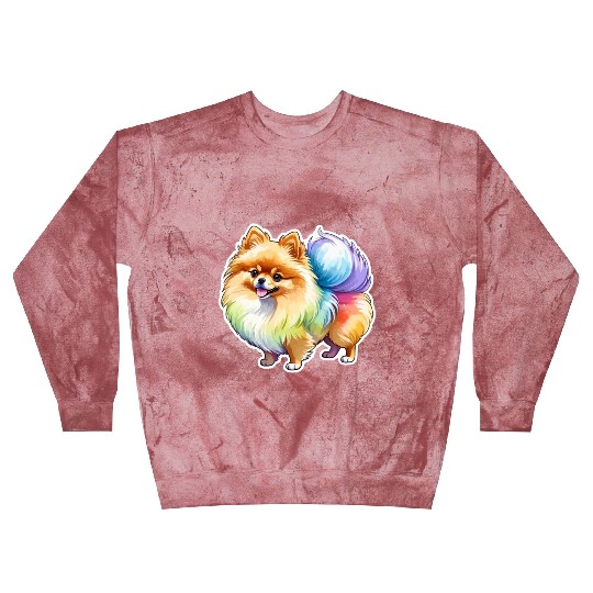 Pomeranian Watercolor Blast Sweatshirts