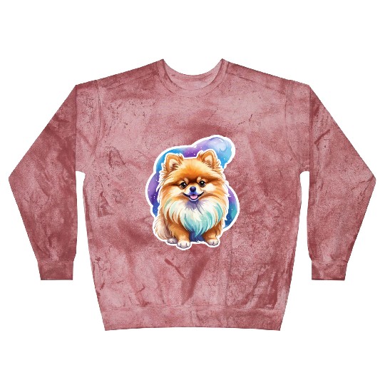 Pomeranian Watercolor Blast Sweatshirts