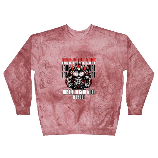 iron is the cure with bodybuliding tiger Blast Sweatshirts