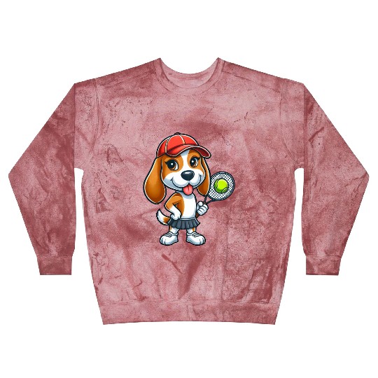 Funny dog beagle tennis comic tennis player Blast Sweatshirts