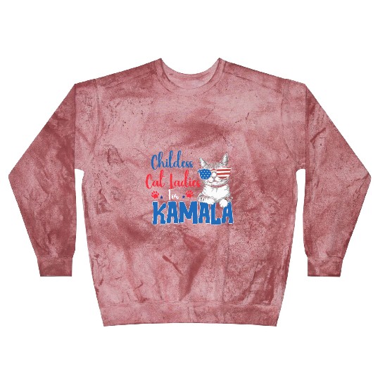 Childess Cat Ladies for Kamala Blast Sweatshirts