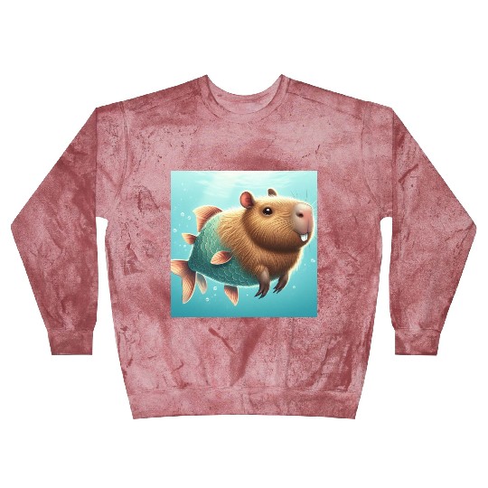 The capybara-fish Blast Sweatshirts