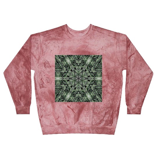 watercolor green white black mandala Blast Sweatshirts
