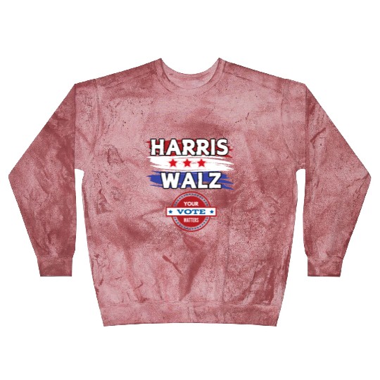 Kamala Harris & Tim Walz: Your vote matters 2024 Blast Sweatshirts