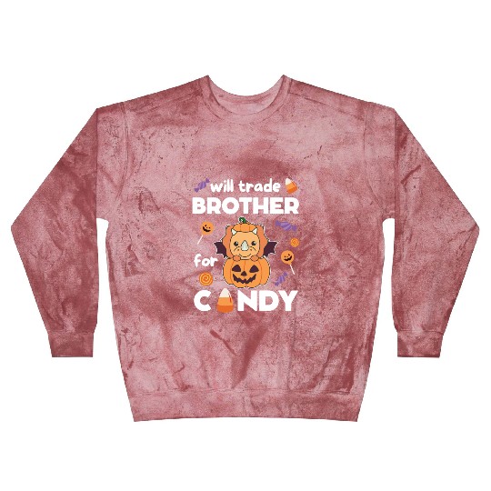 Triceratops Halloween Trade Brother For Candy Blast Sweatshirts