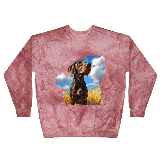 German Shorthaired Pointer Watercolor Picture Blast Sweatshirts