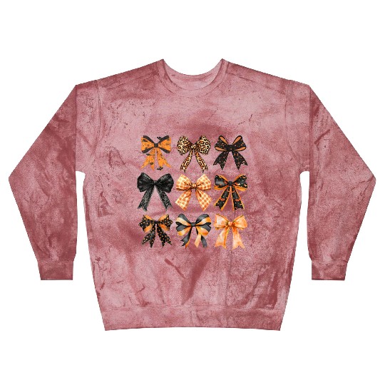 Coquette Halloween Bow Girly Spooky Season Hallowe Blast Sweatshirts