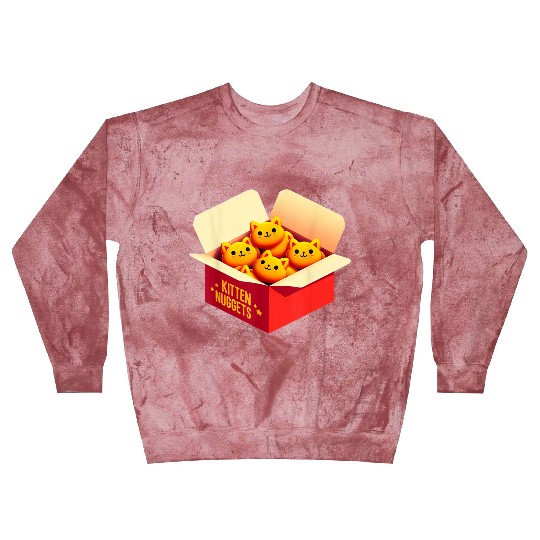 Kitten Nuggets Food Pun Cat Lover Gift Chicken Nug Blast Sweatshirts