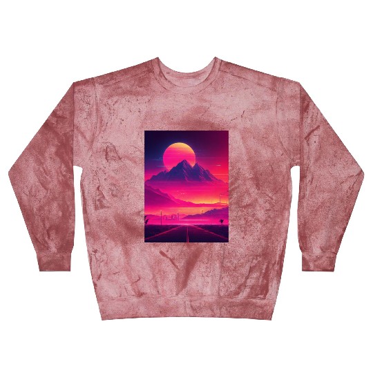 Neon Horizon: A Synthwave Journey Blast Sweatshirts