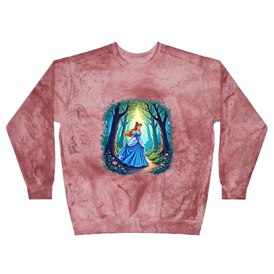 Graceful girl walking in forest Blast Sweatshirts