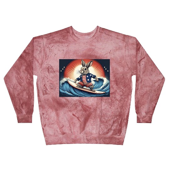 Stars & Stripes Surfer Bunny Blast Sweatshirts