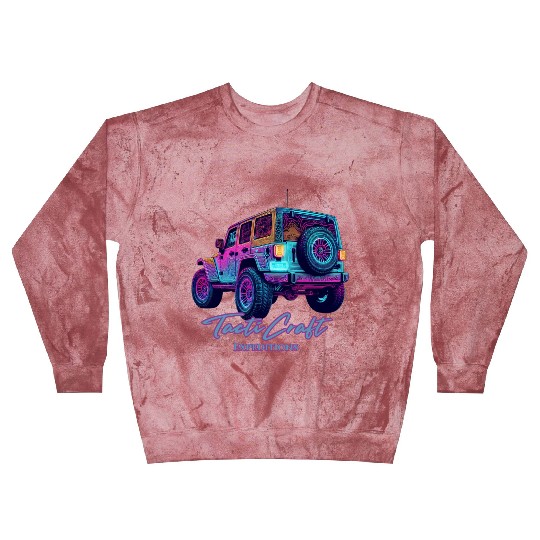 Jeep rear view topographical Blast Sweatshirts