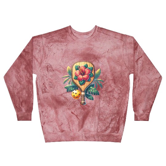 Hibiscus Flower Pickleball Blast Sweatshirts