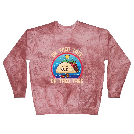 Oh Taco Tree Christmas Cute Xmas Mexican Food Love Blast Sweatshirts