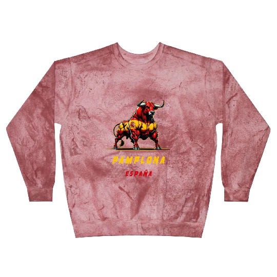 Pamplona Spain bull flag Blast Sweatshirts